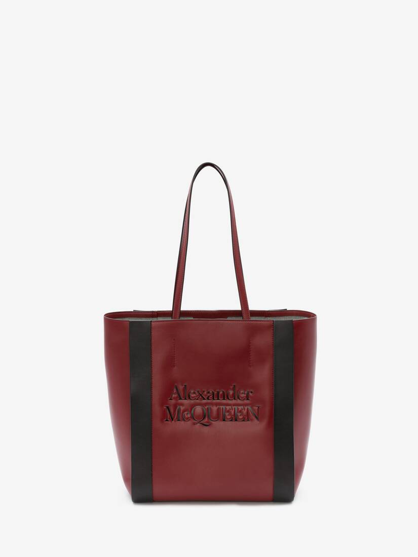 Bolsos De Compras Alexander McQueen Small Signature Mujer - Vino - Mexico 106-YAKZWP